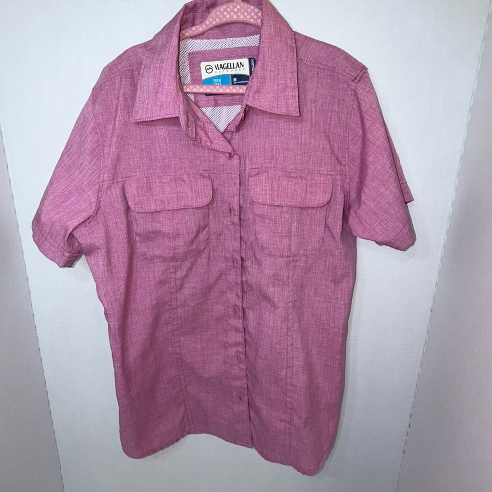 Magellan Outdoors Pink Button-Up Shirt